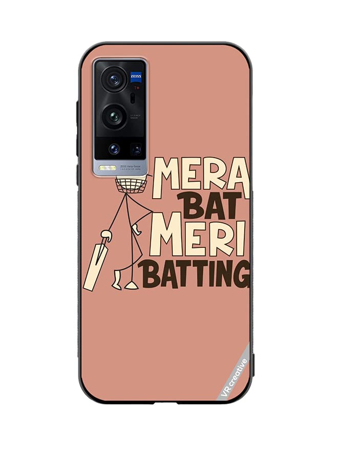VR Creative Protective Case Cover For Vivo X60 Pro Plus Mera Bat Meri Batting Design Multicolour