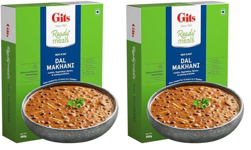 Gits Ready to Eat Dal Makhani, Pure Veg, Heat and Eat Indian Meal...