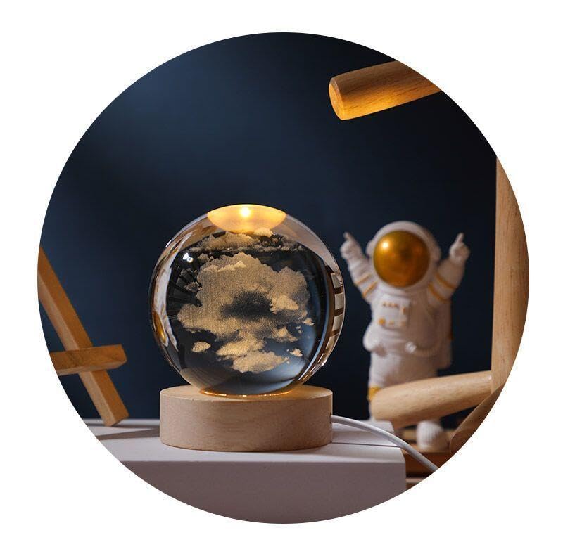 Amazon.co.jp : クリスタルボール クリスタル 土星ライト LED