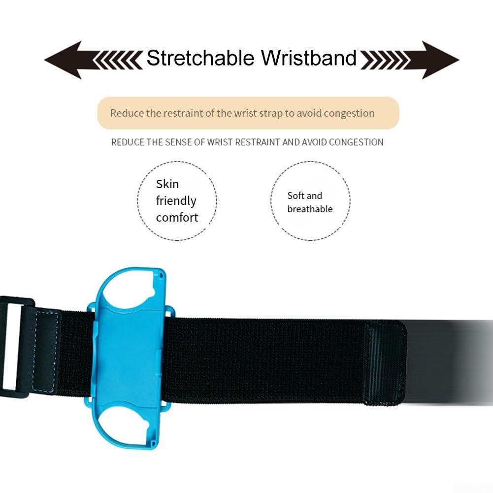 Switch Dance, confezione da 2 braccialetti per Zumba Burn It Up e Ring Fit Adventure Games, accessorio regolabile per fitness e gaming per un monitoraggio accurato del movimento, adatto per adulti e