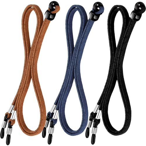 XFentech 3 Piezas Cordón de Gafa - Antideslizante de Correa de Gafa Ajustable Cuerda Gafas de Sol para Mujer Hombre Niño
