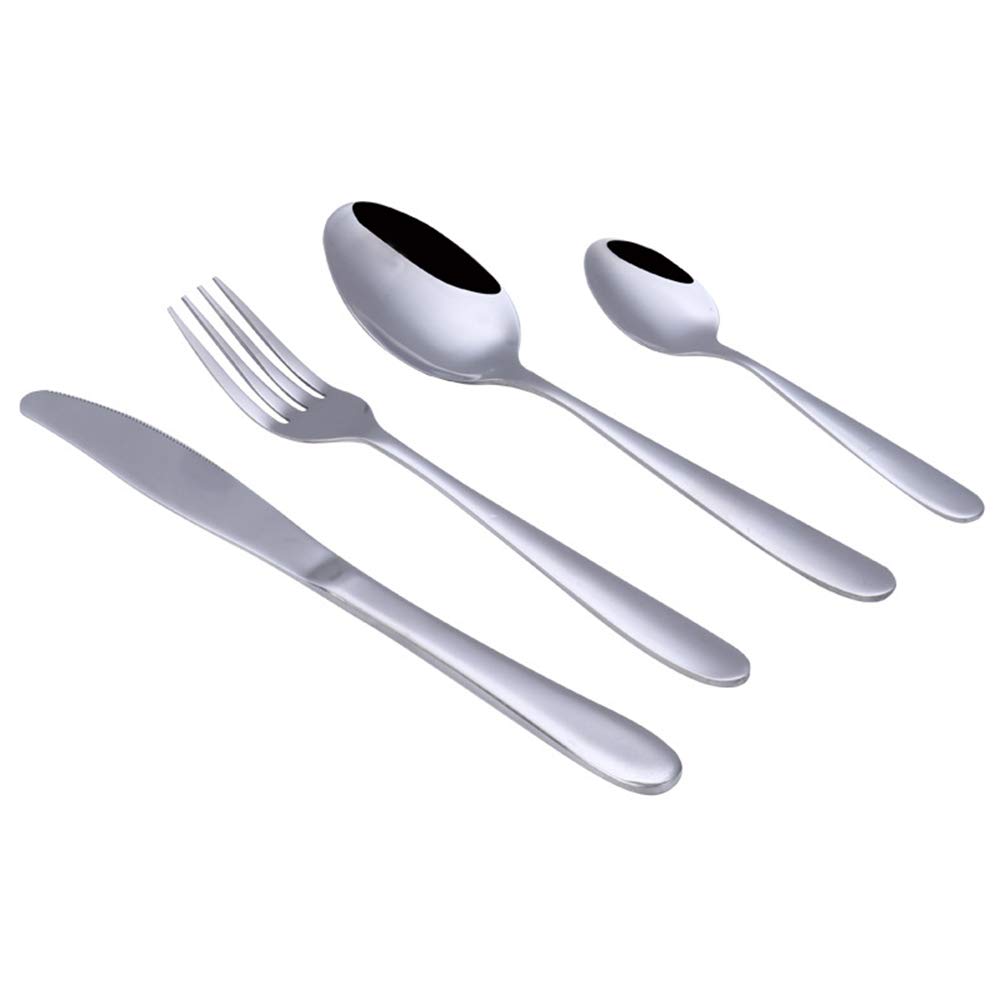 WinCheer12-Piece Flatware Set, Gold Silverware Set Heavy Duty Stainless Steel Cutlery Set Service for 3 Dishwasher Safe Tableware for Home Kitchen Hotel Restaurant (Silver)