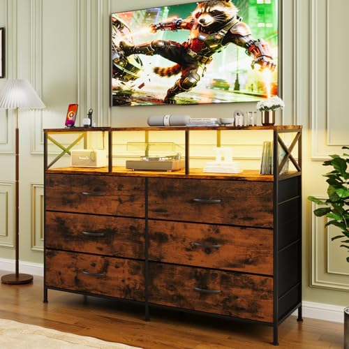 DreamDashio TV Stand for 55 inch TV, 47" Entertainment Center