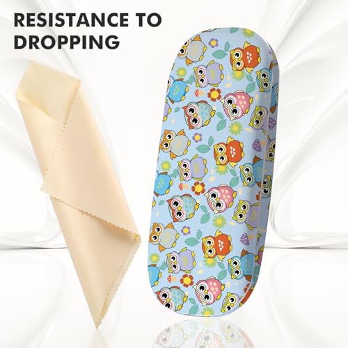 Image of Glasses Case Hard Shell,Portable Protective Eyeglasses Case, Eyeglass Holder Box with Cleaning Cloth, for men women