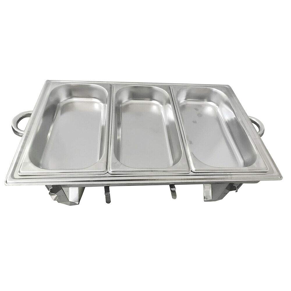 Set isolante in acciaio inox, vassoio da 3 litri, per catering e banchetti, facile da pulire