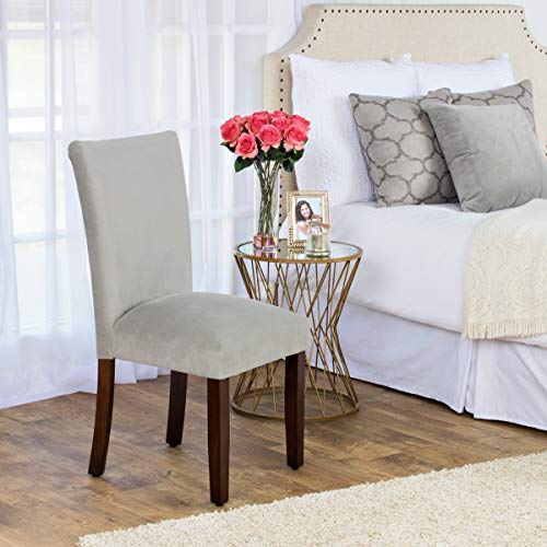 Homepop Parsons Classic Upholstered Accent Dining Chair, Set Of 2, 19"D X 23.5"W X 38"H, Gray Velvet #TOP1