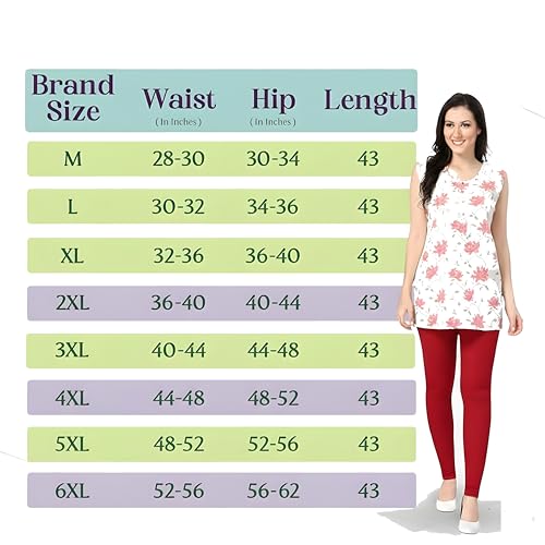 Image of ELAYNA Lycra Stretchable Churidar Leggings for Women's and Girls, White, XL Size, Full Length, Slim Fit