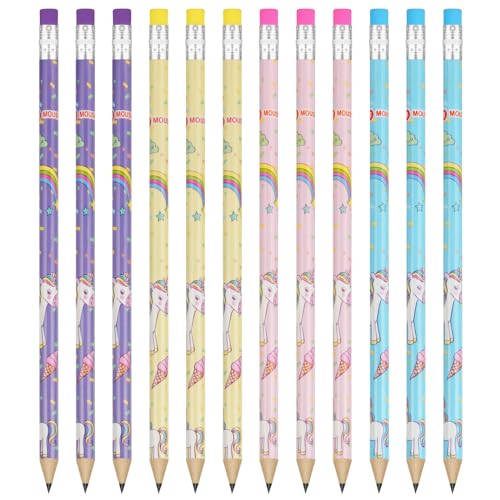 Vicloon Crayons à Papier Parfumés, 12pcs Crayon Mignon, Crayon en Bois pour Enfants, Crayons Graphite Récompenses de Fête D'enfants de Papeterie Scolaire...
