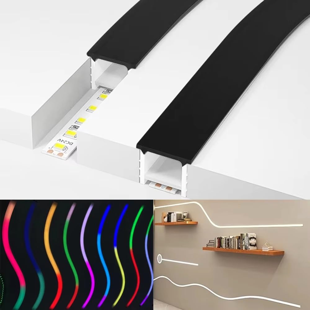 10 Meter weiche Silikon-Neonröhre – langlebige und flexible Beleuchtungslösung, 1 Stück(Black,F1616)