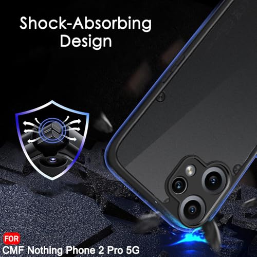 Image of TheGiftKart Back Cover for OnePlus Nord 6 / CE 6 5G Case | Hard Translucent Smoke Matte Back | Hybrid Shockproof Design | 360 Degree Protection OnePlus Nord 6 / CE 6 Back Cover (PC & TPU, Black Sides)