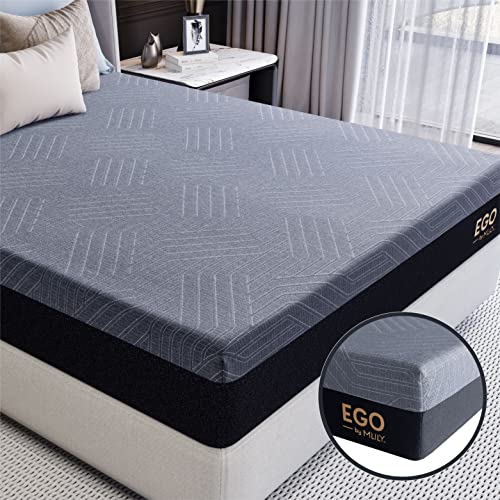 Mlily Ego Copper Full Memory Foam Mattress 10 Inch, Copper Gel Infused Mattress Bed In A Box Certipur-Us Certified Made In Usa, Medium, 54”X75”X10”, Darkgray #TOP4