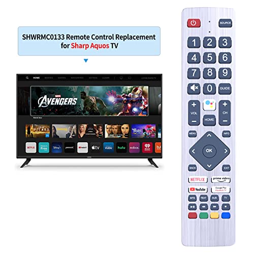 TCNOUMT Generic Replacement Remote Alternative for Sharp Smart HD Ultra TV With 4 Shortcut Buttons, no setup required - Image 3