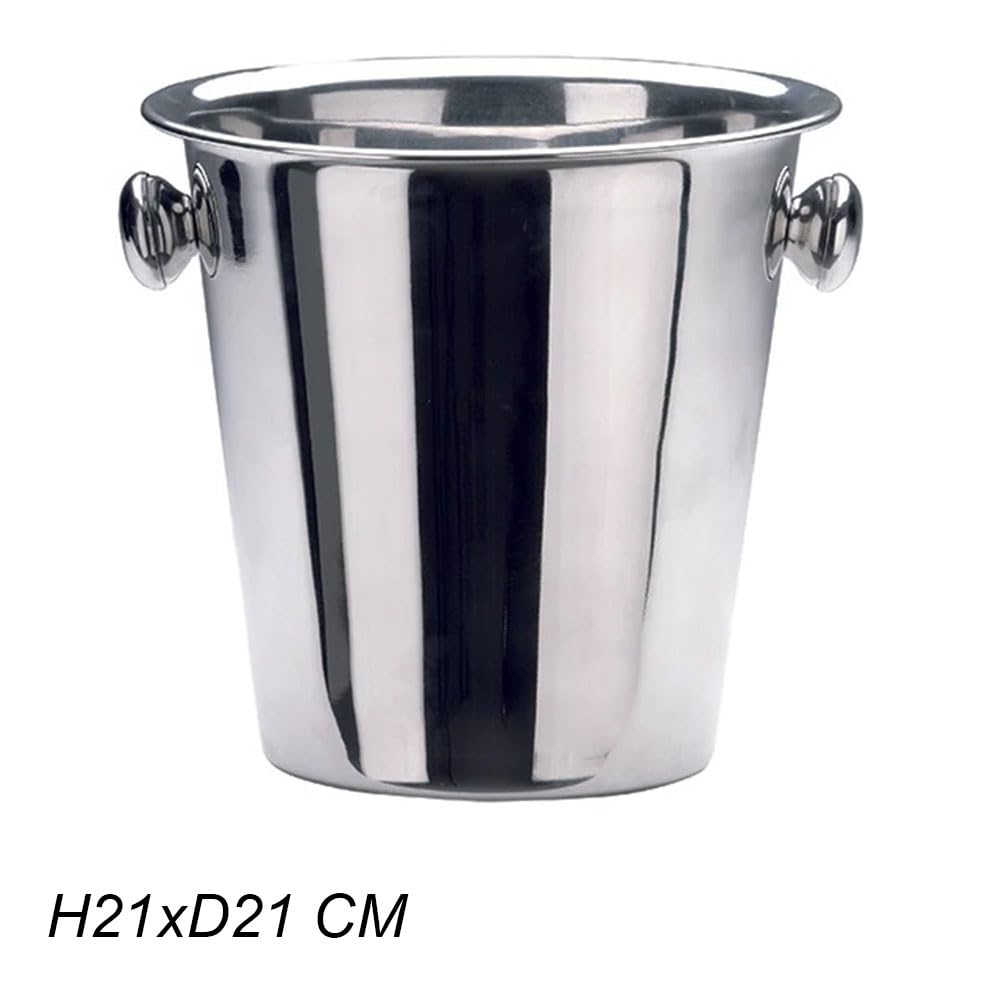 Secchiello Portaghiaccio In Acciaio Inox 2L A Doppia Parete | Con Coperchio Sottovuoto Per Cocktail, Birra, Champagne | Dorato - 4