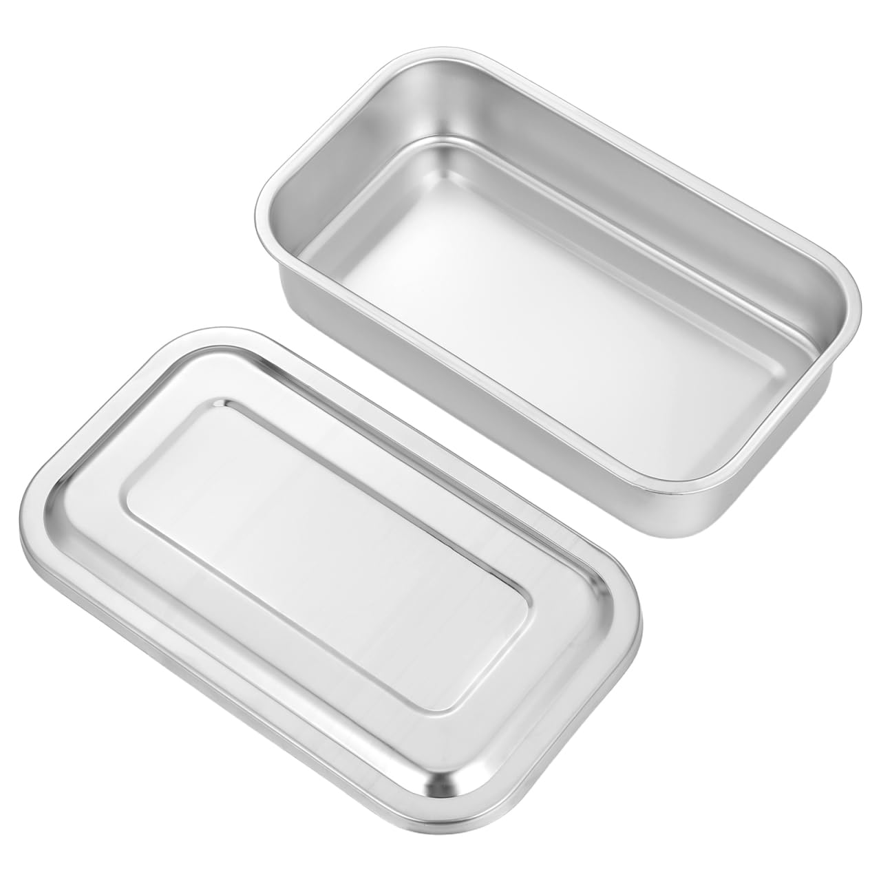 IMIKEYA Bandeja De Acero Inoxidable Con Tapa Para Instrumentos Médicos 8.26x5.11x1.77in