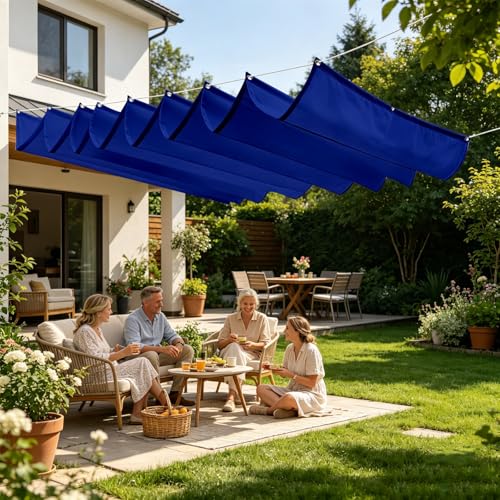 Filet d'ombrage Rétractable Vague Bâche Ombrage Protection UV Imperméable