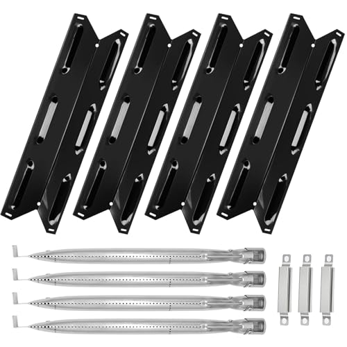 BQMAX Grill Parts for Kenmore 4 Burner Grill 146.34611410 146.23678310 146.10016510 146.23679310 146.16142210 146.23673310 Heat Plate & Burner Kit for Kenmore Grill Replacement Parts