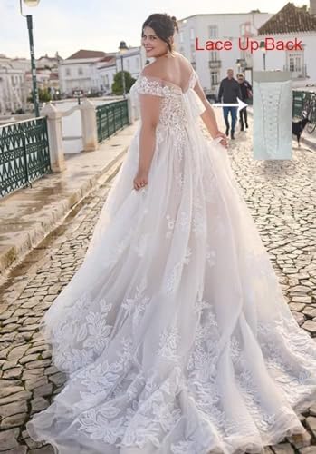 Women's Marriage Wedding Dresses Sweetheart Lace Appliques Tulles Bridal Gowns Off The Shoulder Ball Gowns2