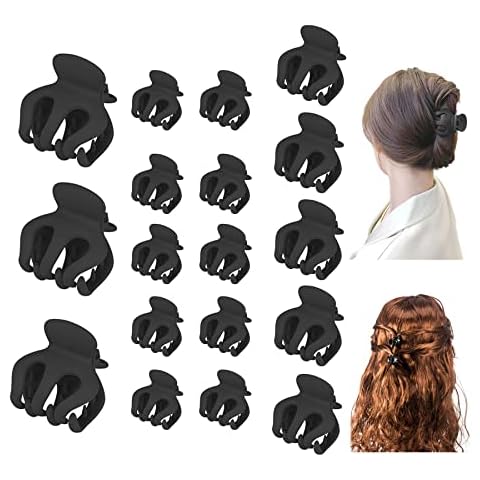 18 Pcs Hair Clips Women, Claw Clip, Hair Claw Clip, Claw Clips For Thick Hair, Black Hair Clips, Large Hair Clips, Small Hair Clips, Mini Hair Clips,Hair Accessories For Women And Girl Cover