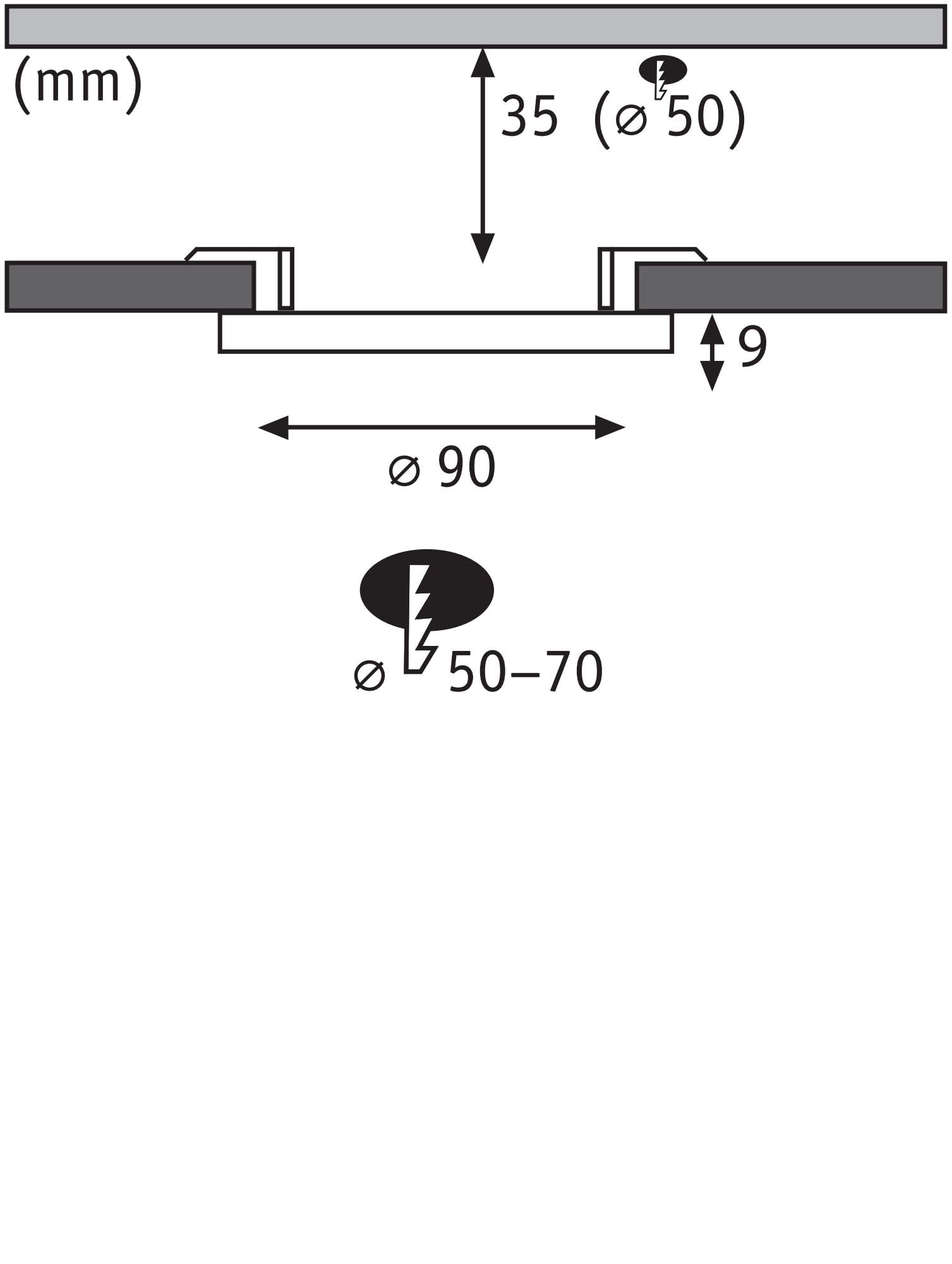 Paulmann 79932 Pnl LED Veluna 90 mm rund 4000K