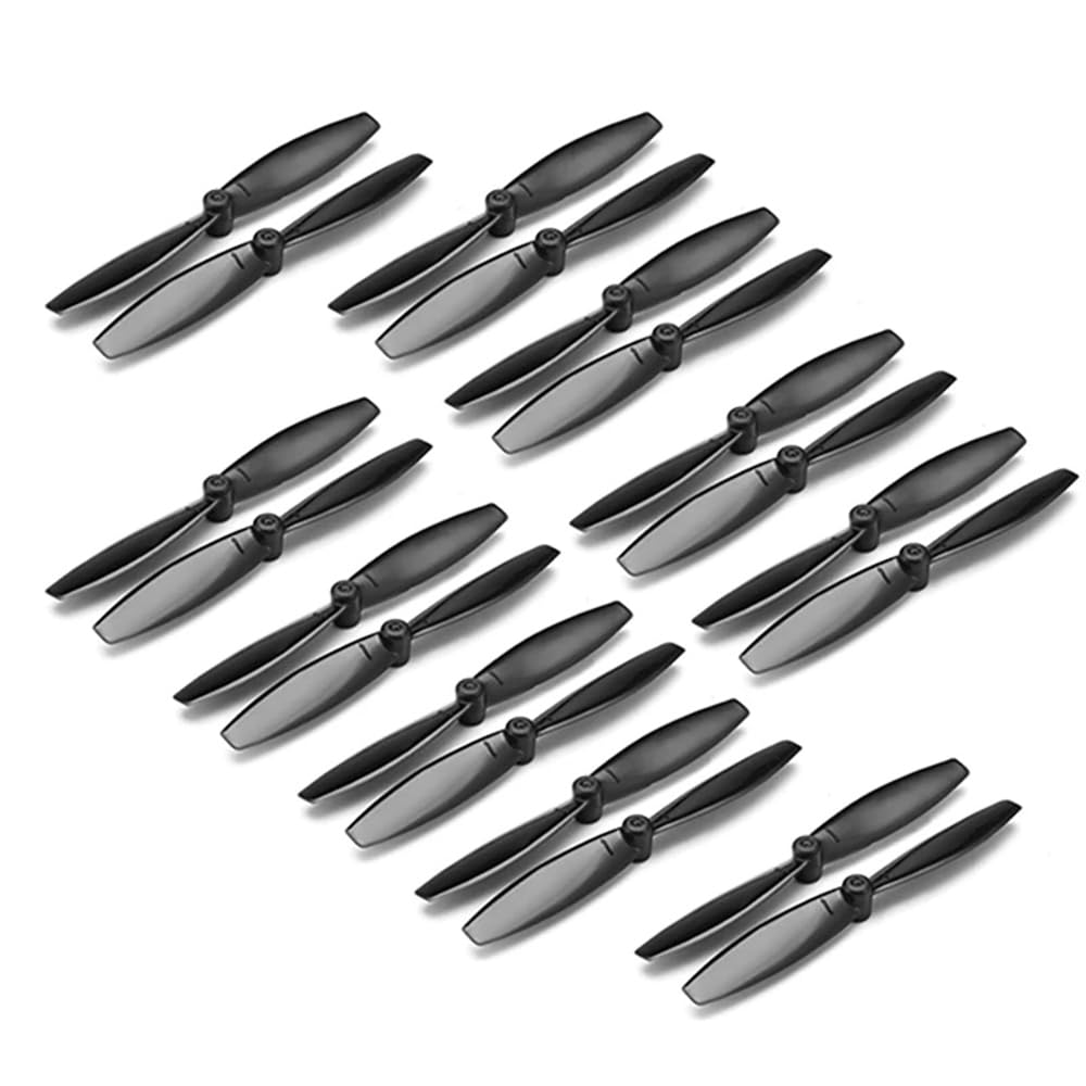 SPARKHOBBY 20PCS/10Pairs LDARC 65MM 2-Blade Propeller CW CCW 1.0mm Mounting Hole for 720 8520 Brush Coreless Motor RC Drones Quadcopter (Black 20PCS 10PRS)