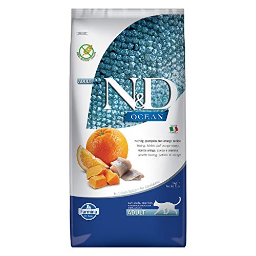 N&D OCEAN CAT HERRING, PUMPKIN AND ORANGE ADULT 5KG