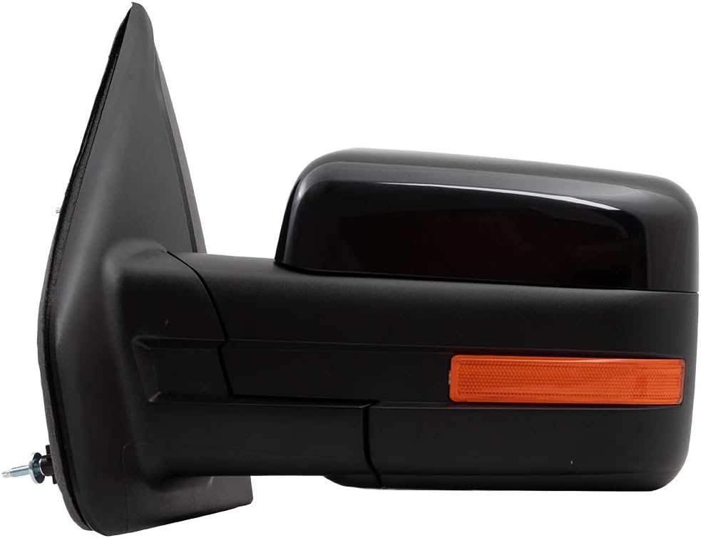 Brock Drivers Power Folding Side View Mirror Spotter Glass PTM Ready-to-Paint Heated Signal Reflector Memory Puddle Lamp fits 09-14 Ford F-150 Pickup Truck BL3Z17683FAPTM
