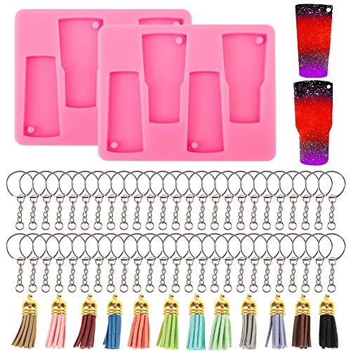 AIM Cloudbed - Moldes de silicona (2 unidades, incluye 50 llaveros y 12 borlas para manualidades en 3D