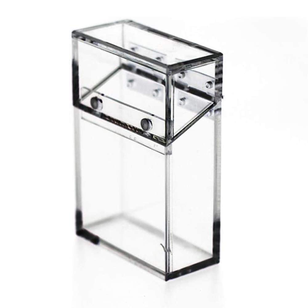 Luckything Cigarette Case Made of Metal/Acrylic, Acrylic Transparent Cigarette Box Sturdy Cigarette Holder Cigarette Case Cigarette Smoke Holder Storage Case