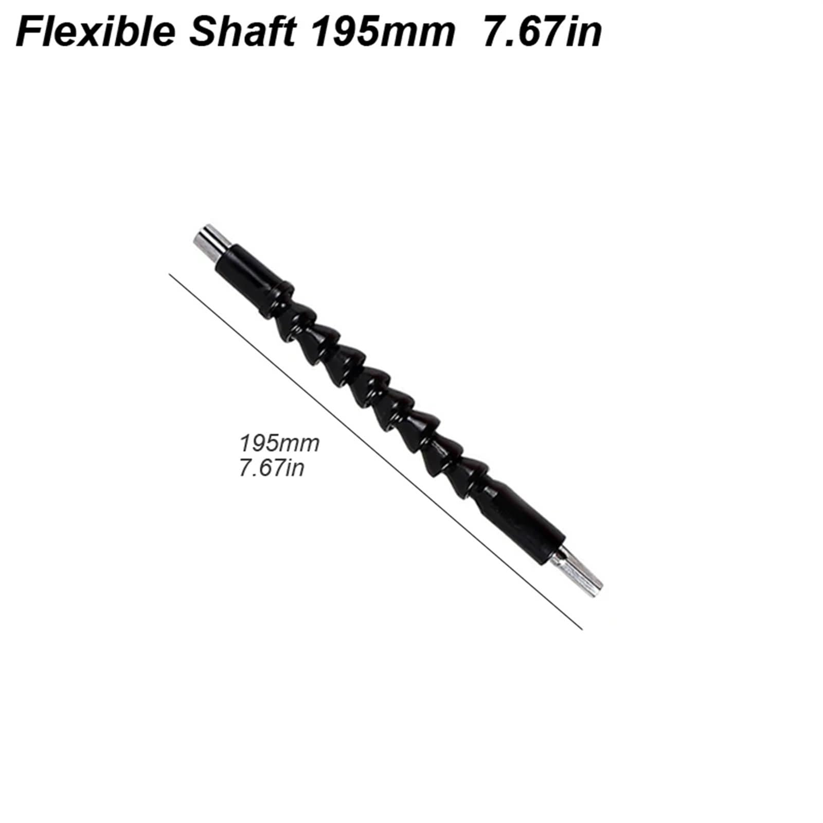 Adapter przedłużki wiertła, Elastyczna przedłużka do wiertła i wkrętaka z magnetycznym trzonkiem sześciokątnym, czarna, 6,35 mm(Flexible Shaft a)