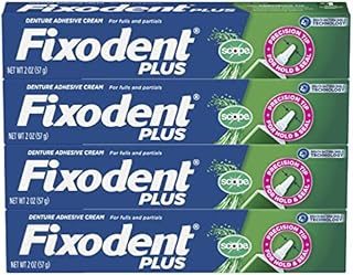 Fixodent Plus Scope Secure Denture Adhesive 2.0oz (Pack of 4) eComm