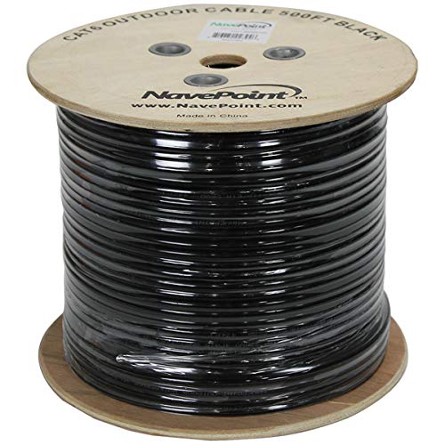 Cable Ethernet CAT6 UTP Exterior 500 pies Negro miniatura 1