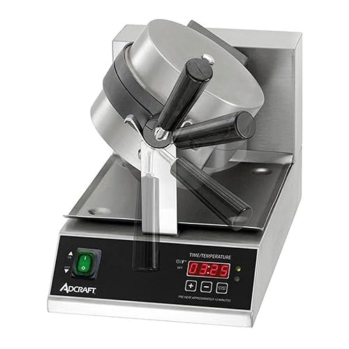 Miniatura 3 de Adcraft BWM-7/R Máquina de gofres belga de 7 pulgadas, 1080 vatios, 120 V