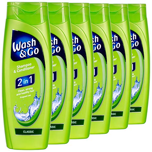 Wash & Go Classic 2 en 1 Champú y acondicionador 400 ml – 6 unidades por paquete