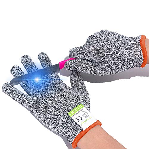 Preisvergleich Produktbild Schnittfest Handschuhe für Kids - Lebensmittelqualität Sicherheit Cut Handschuhe für Mahlzeit Prep Basteln und Außenbereich, EN388 Level 5 Schutz vor Messer Gemüsehobel oder Schäler