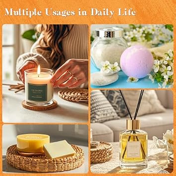 ASAKUKI 300ML Essential Oil Diffuser with Warm Bliss 6 * 10ml Essential Oil Blends Set for Holiday& Christmas