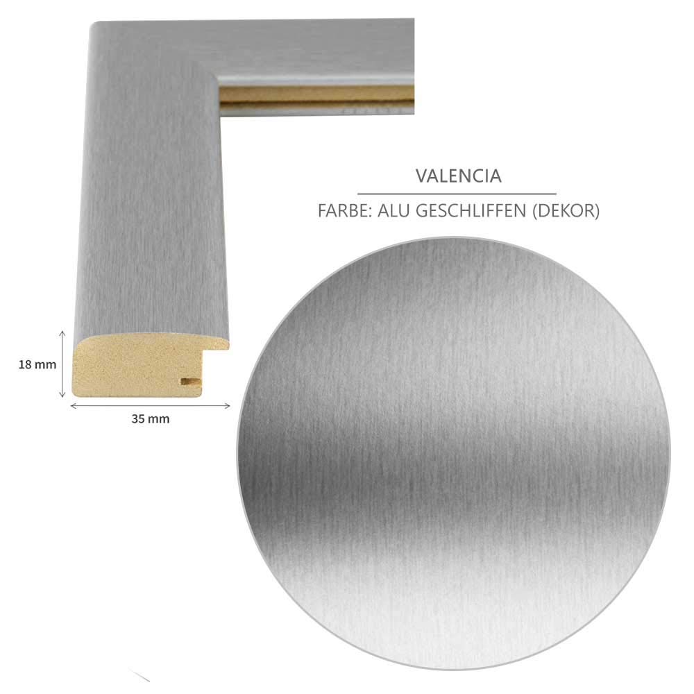 Cornice portafoto per puzzle, ca. 500-1000 pezzi, 34 x 96 cm, in alluminio rettificato, anti-riflesso