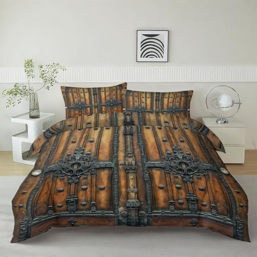 Parure de lit réversible microfibre housse de couette 160x200 orange à fermeture éclair