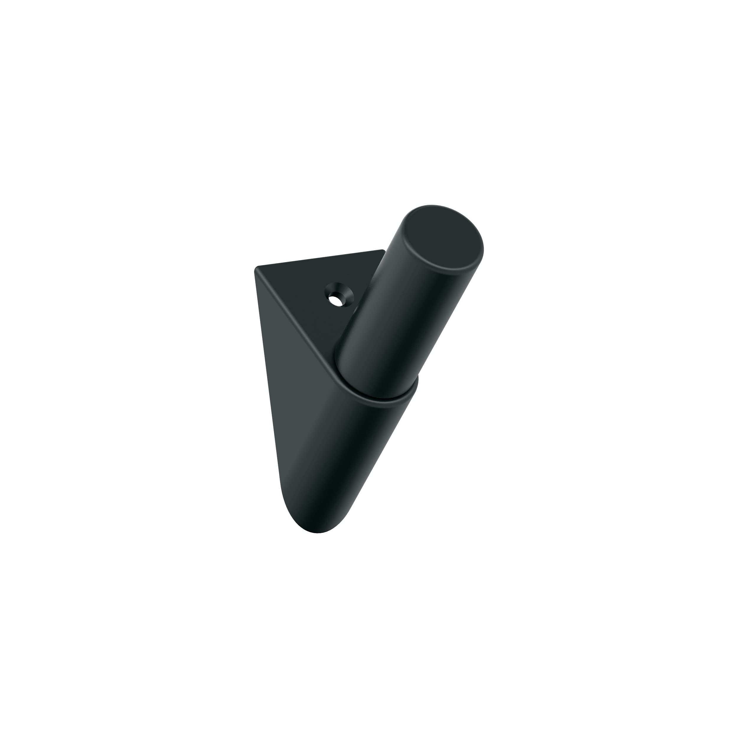 Acclivity Contemporary Single Prong Matte Black Decorative Wall Hook