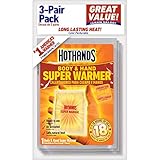 HotHands Body & Hand Super Warmers - Long Lasting Safe Natural Odorless Air Activated Warmers - Up to 18 Hours of Heat - 3 Individual Warmers