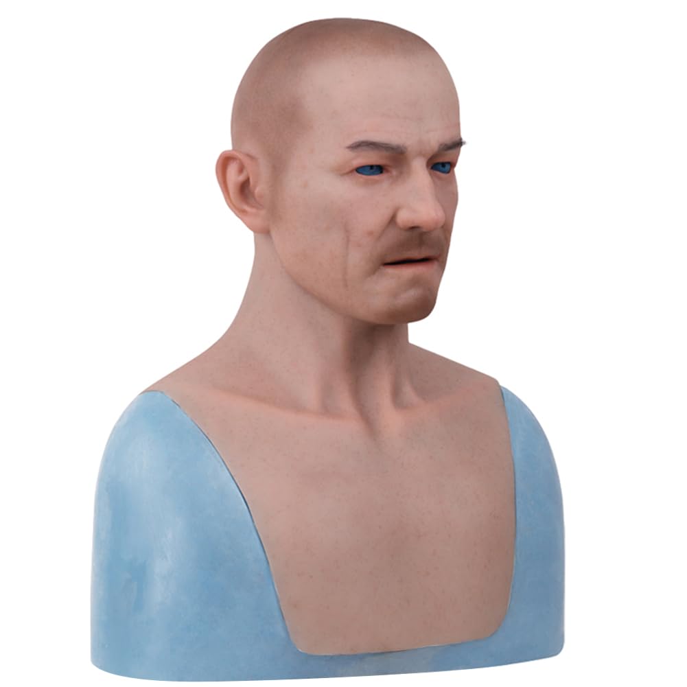 LCUPPON Realistic Silicone Face Mask Man for Crossdresser Cosplay Silicone Mask Male