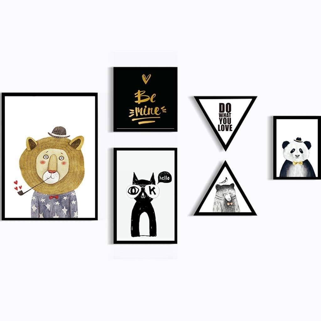Tableau image de toile WENJUN 6 pièces le cadeau de décoration idéal pour une crémaillère
