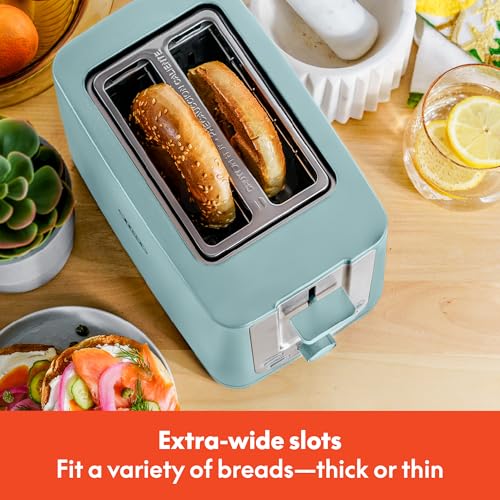 BELLA 2 Slice Toaster with Auto Shut Off - Extra Wide Slots & Removable Crumb Tray and Cancel, Defrost & Reheat Function - Toast Bread, Bagel &... - Image 3
