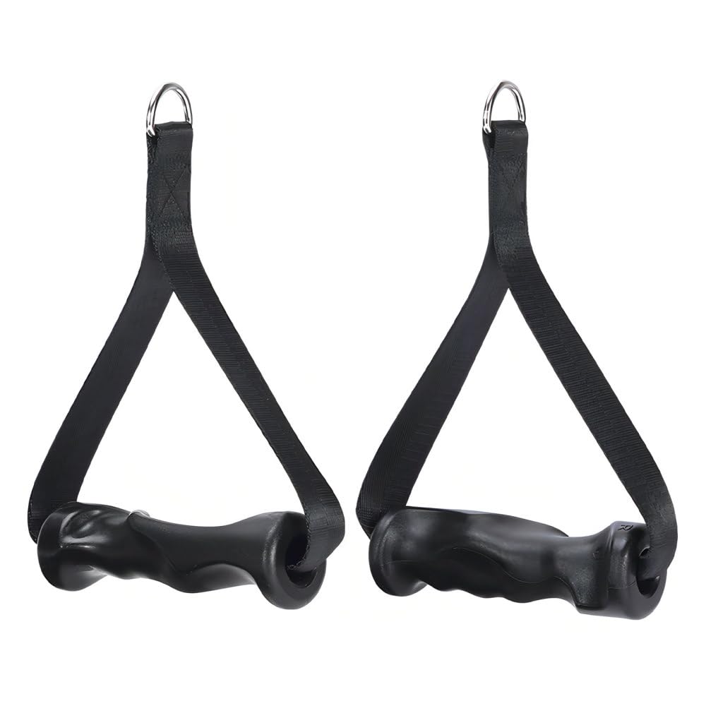 Maniglie Palestra, 2 Pezzi Manopole per Fasce di Resistenza, Maniglia per Fitness Antiscivolo con Fibbia a D in Metallo Ispessito e Ruvido per Impugnatura per Macchina Via Cavo, Patta per Pettorali