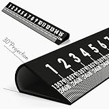 Slope Sight™ 6 Inch 30° Black Precision Metal Ruler, High-Grade Laser-Engraved Aluminum Ruler for School, Office, Architects, Draftsman, and Engineers (Onyx Black, 6 Inch)