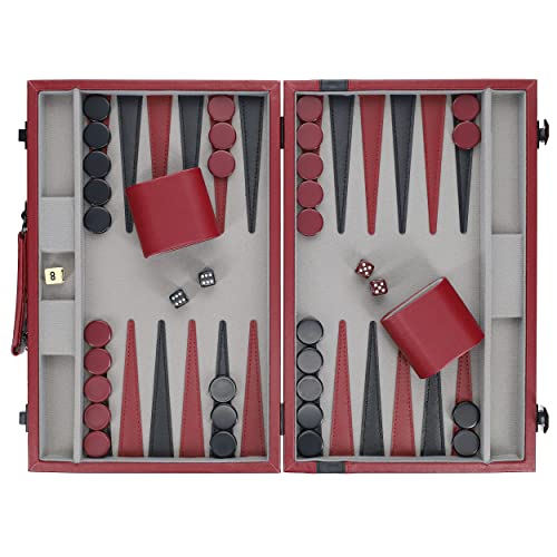 Backgammon en burdeos y negro miniatura 5
