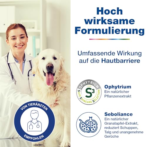 DOUXO S3 SEB Shampoo | für Hunde & Katzen | Beruhigende Schuppenlösung bei fettiger Haut | Effektive Pflege gegen Schuppen & Dermatitis | Hypoallergener Duft | 200 ml