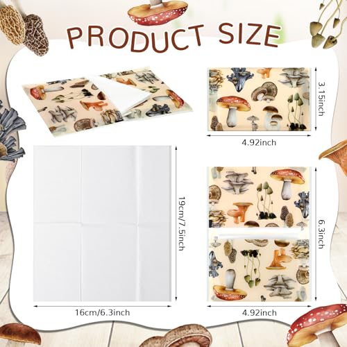 Image of Geyee 50 Pack Travel Tissue Packets Facial Paper Napkins, Mushroom
