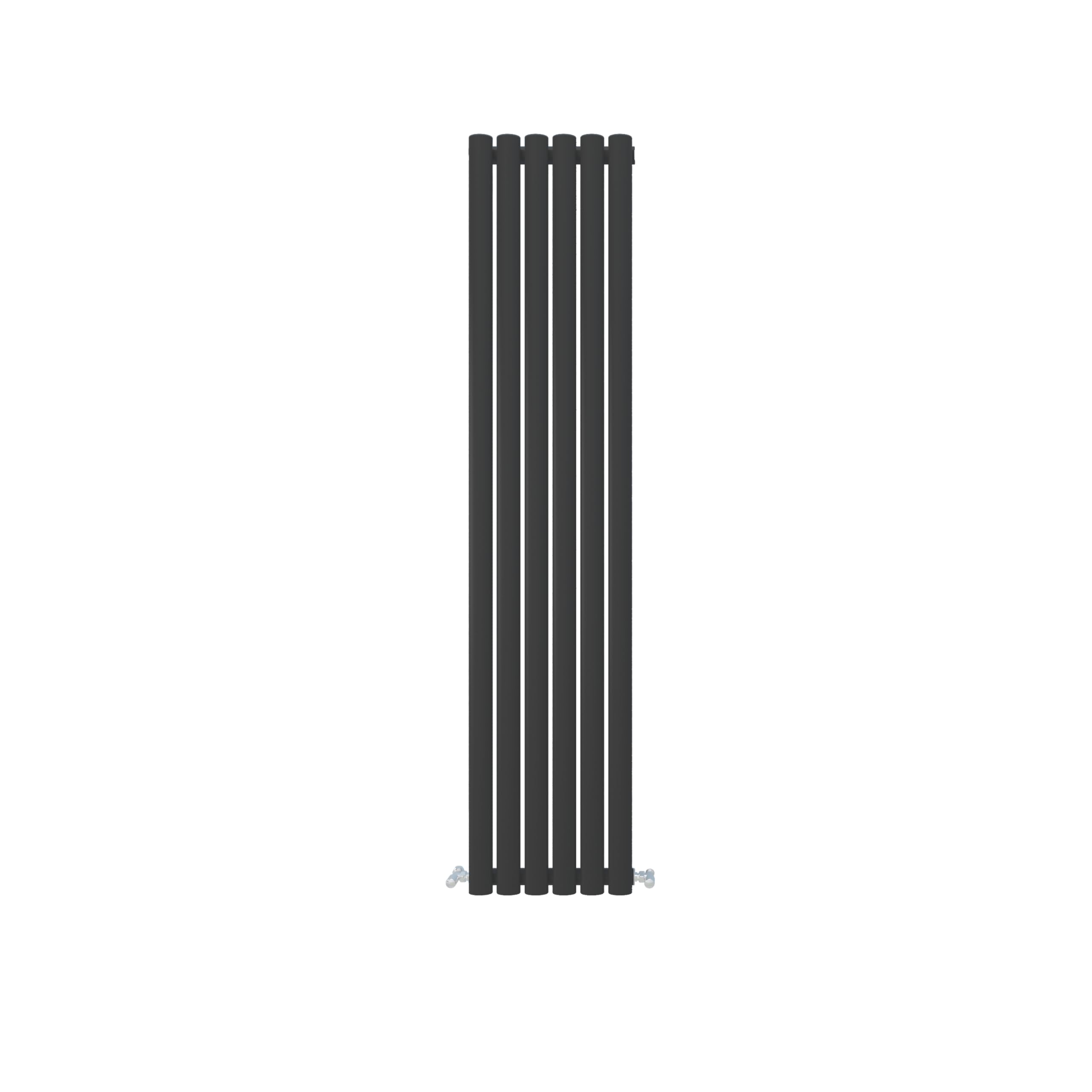 SLINE SANITARY Vertical Designer Oval Column Radiator, Oval Radiator Black, 1600×354mm Double Panel Modern Radiator for Bathroom/Living Room, Central Heating Rads, Amazon Radiator Wall Mounted