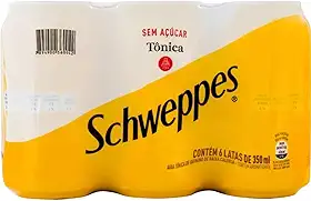 Pack de Schweppes Tônica Sem Açúcar 350ml 6 unidades