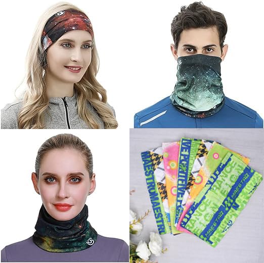 majik Multicolor Headwear Tube Bandanas Scarf for Women and Men for Neck Head Wrap Set of 2 Pcs-picture-10